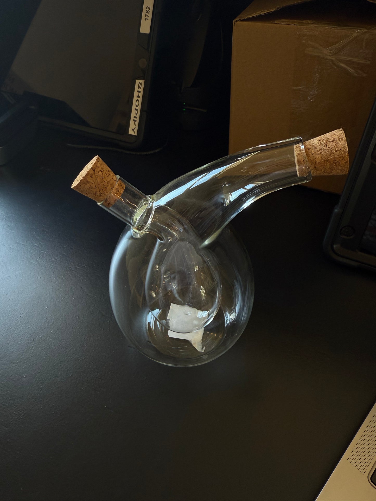 Glass Oil & Vinegar Cruet with Cork